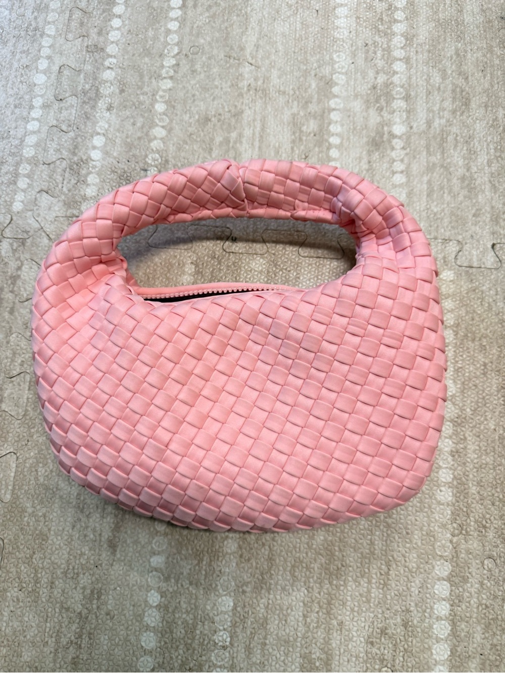 Pink Sol & Selene Woven Hobo Shoulder Bag (mini)